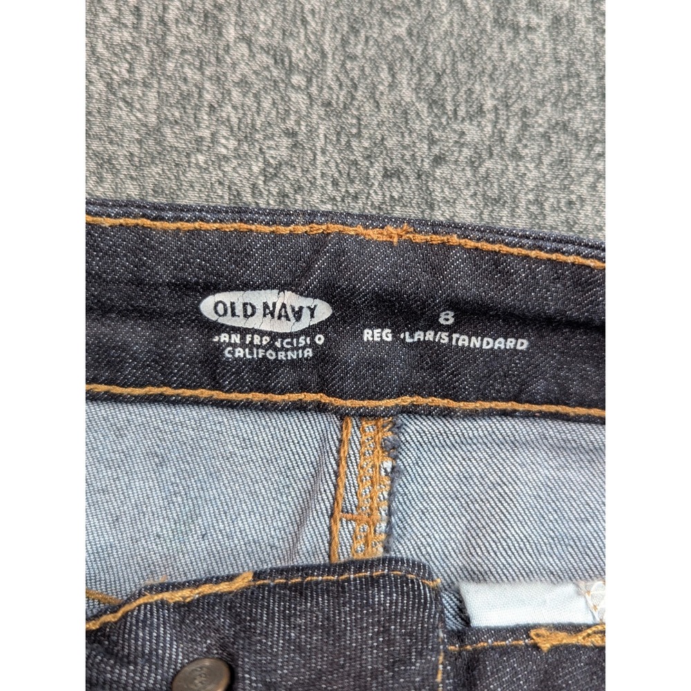 Old‎ Navy Womens Dark Wash Denim Pencil Skirt Size 8 Regular Stretch Knee Length - Picture 3 of 8